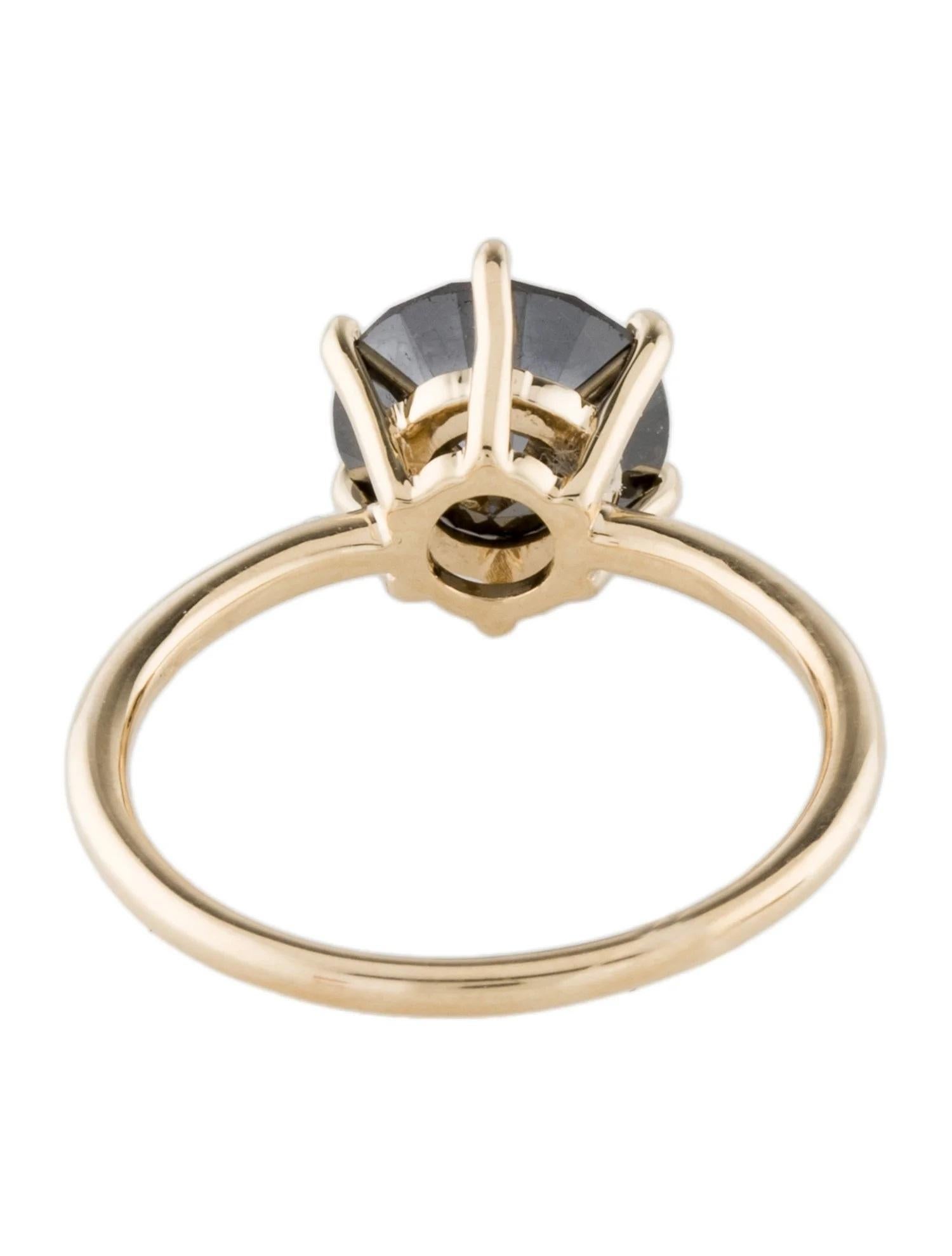 14K 2,79 Karat Diamant Solitär Cocktail-Ring, Größe 7 (Rundschliff) im Angebot