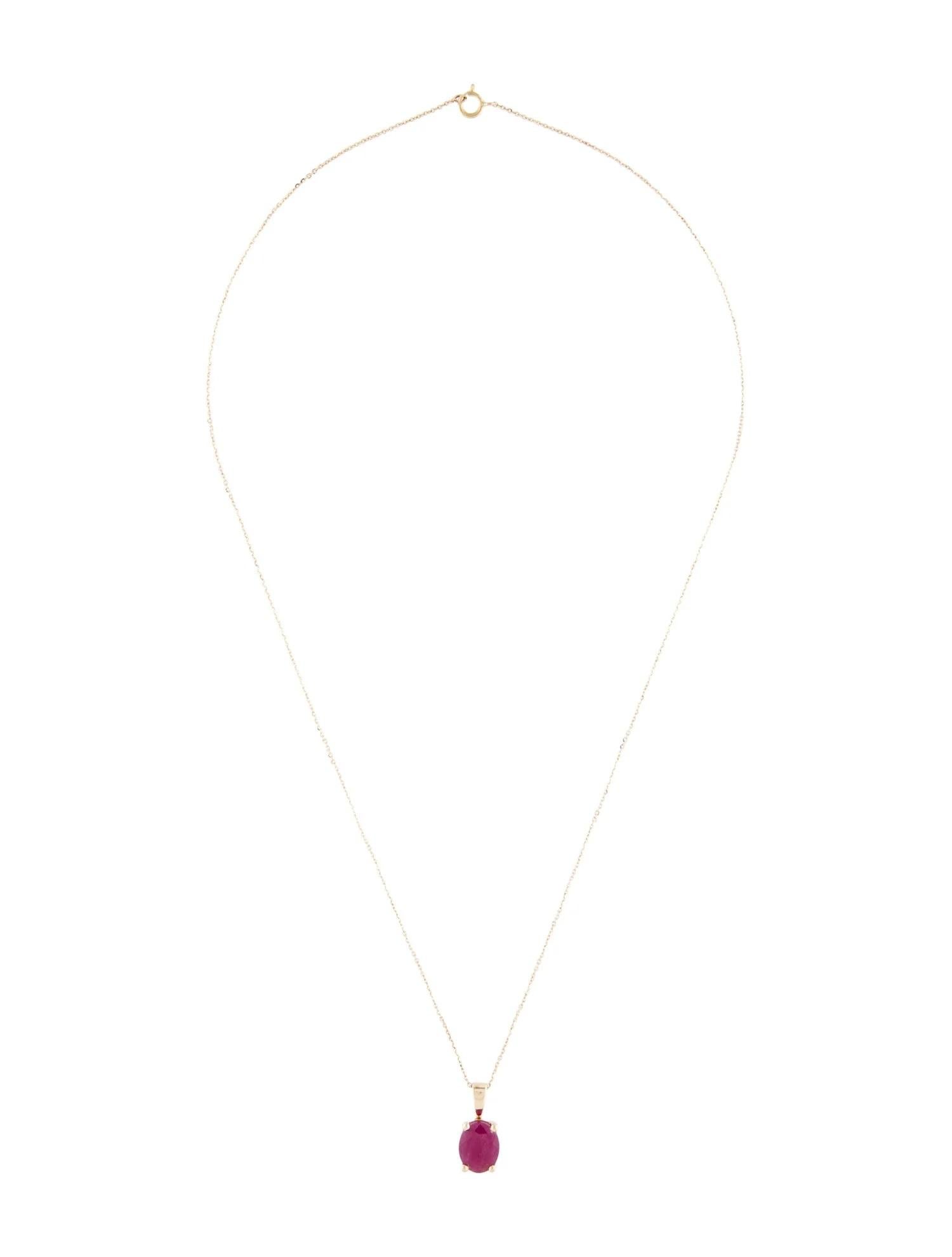 Artista Collana con ciondolo in rubino 14K 2,87ct in vendita