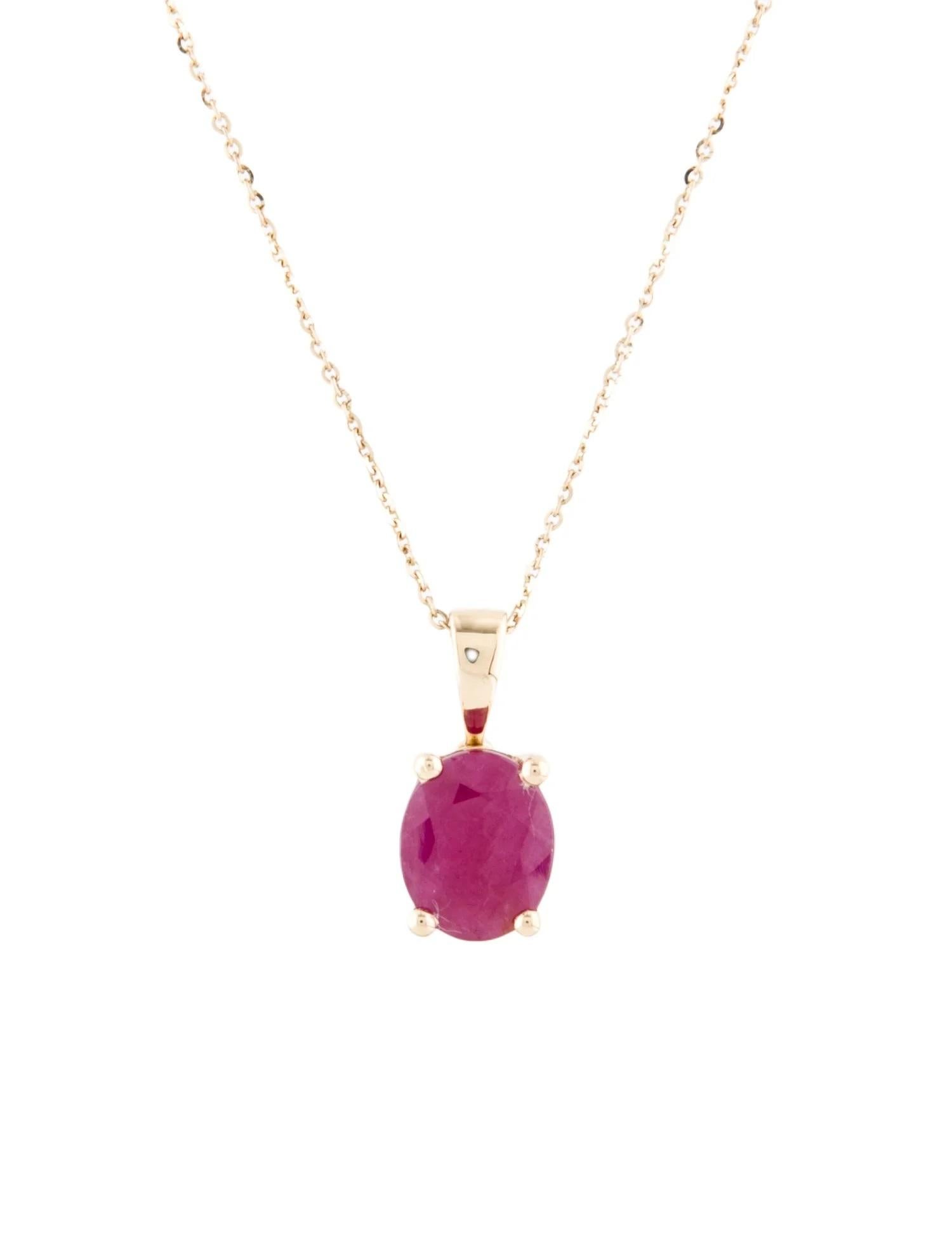 Collar Colgante Rubí 14K 2.87ct