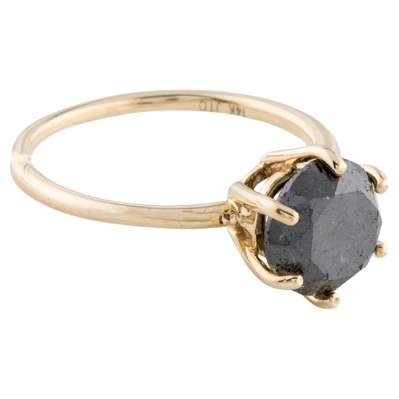 14K 2,91 Karat Diamant Solitär Cocktail-Ring, Größe 7