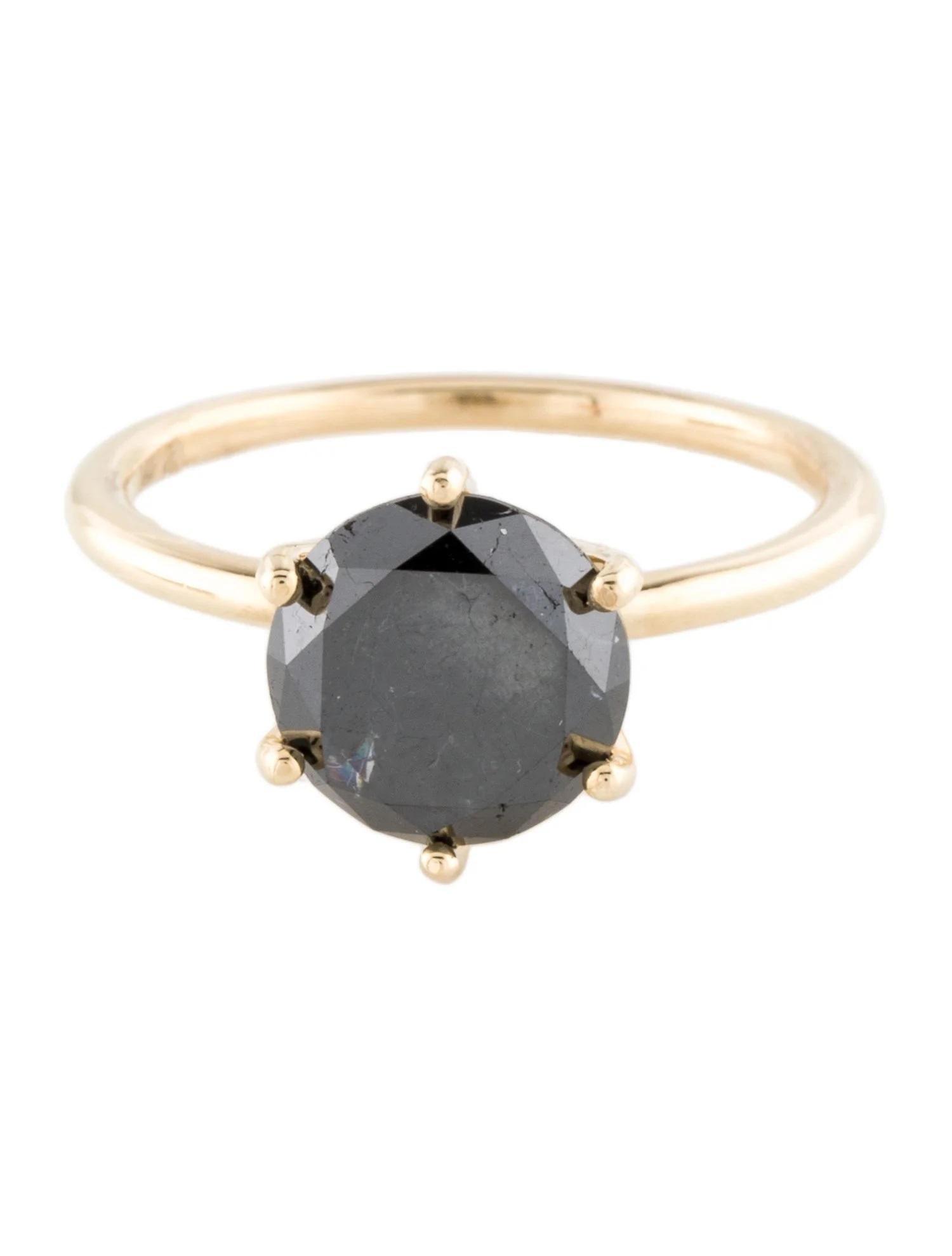 Artist 14K 2.94ct Diamond Solitaire Cocktail Ring, Size 7