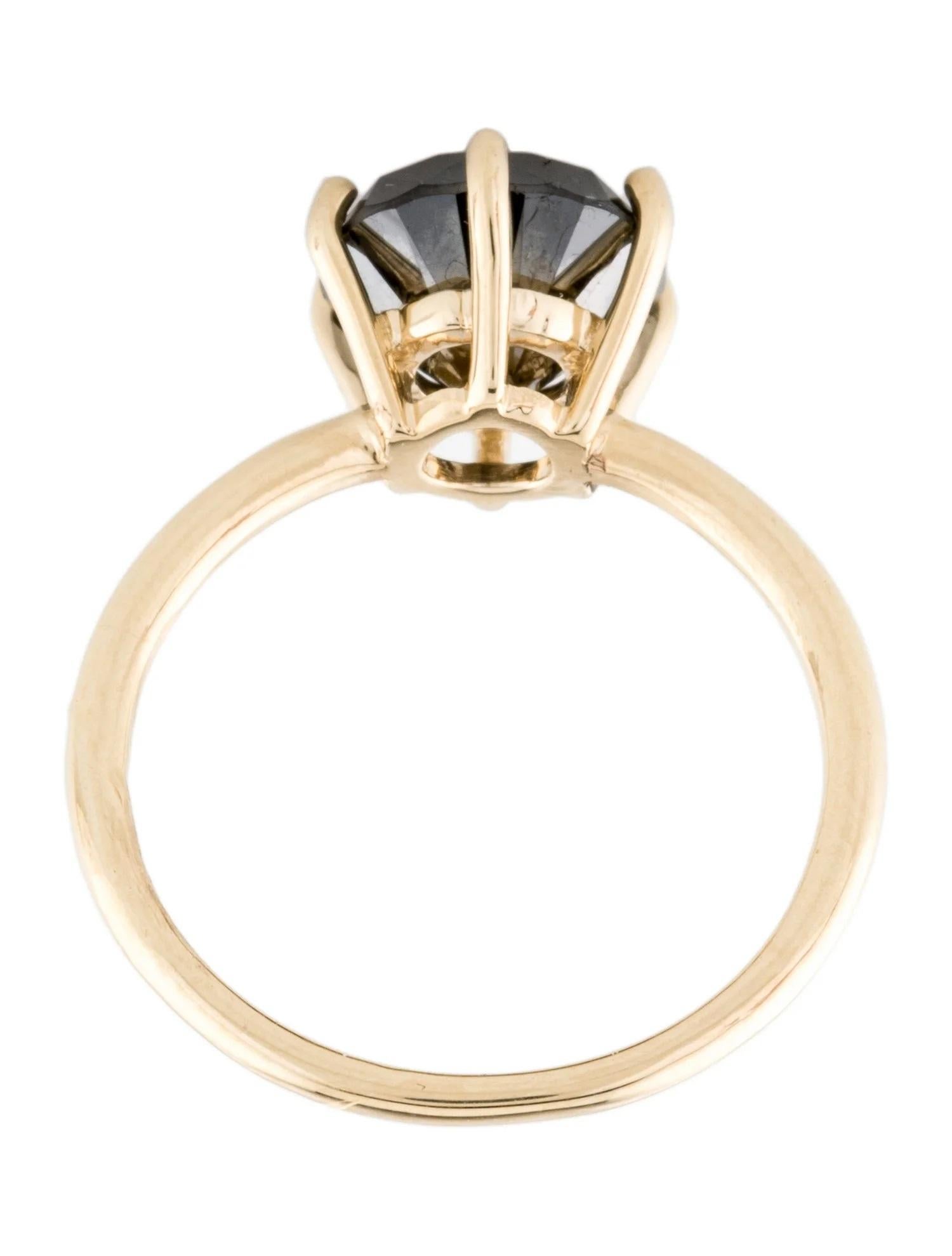 14K 2.94ct Diamond Solitaire Cocktail Ring, Size 7 In New Condition In Holtsville, NY