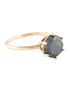 14K 2.94ct Diamond Solitaire Cocktail Ring, Size 7