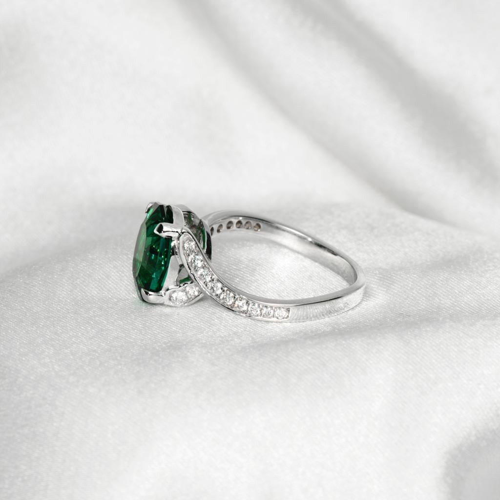 green tourmaline antique engagement rings