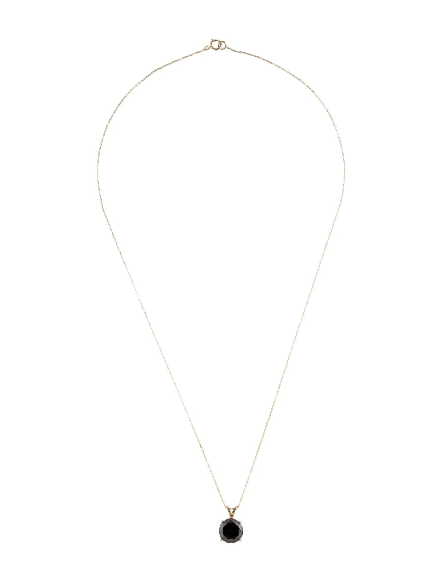 Artist 14K 3.36ct Diamond Solitaire Pendant Necklace For Sale