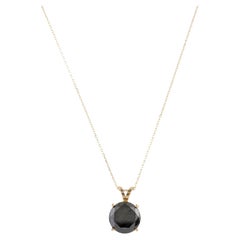 Collana con ciondolo solitario di diamanti 14K 3,36ct