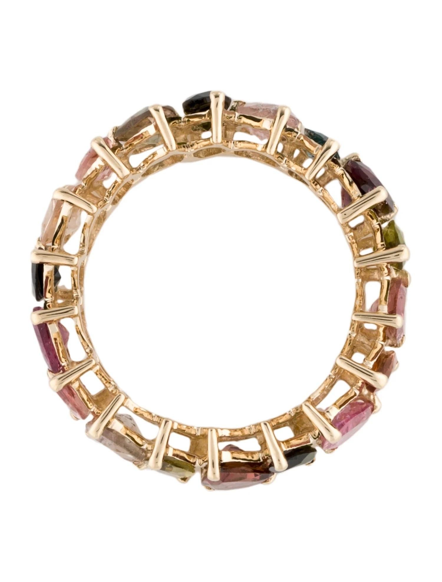 14K 3.76ctw Tourmaline Eternity Band Taille : 7,  Brilliante modifiée Marquise Neuf - En vente à Holtsville, NY