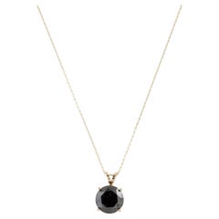 Collana con ciondolo solitario di diamanti 14K 3,80ct