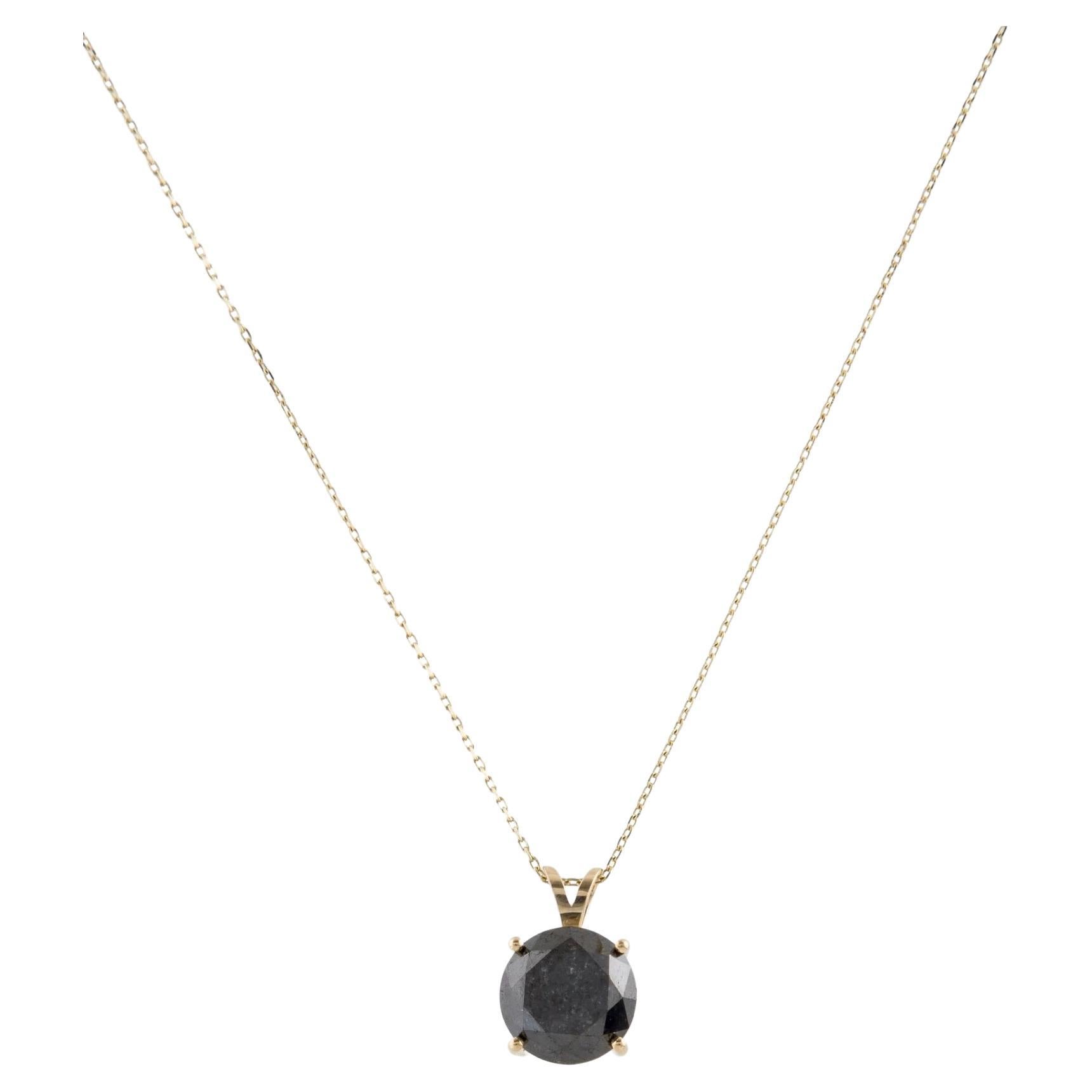 Collar Colgante Solitario 14K 3.94ct Diamantes
