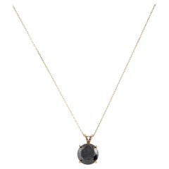 Collar Colgante Solitario 14K 3.94ct Diamantes
