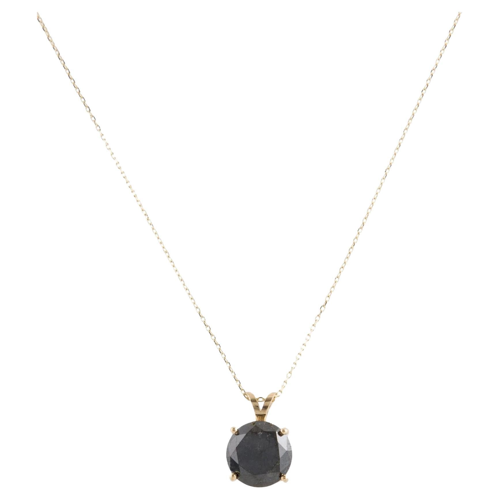 Collar Colgante Solitario 14K 4.06ct Diamante
