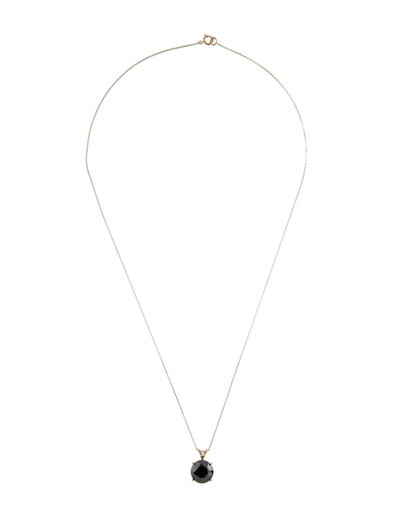 Artist 14K 4.31ct Diamond Solitaire Pendant Necklace For Sale