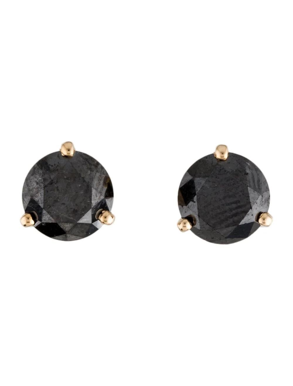 Introducing a dazzling pair of fine jewelry: these 14K Yellow Gold Diamond Stud Earrings. Crafted with precision and elegance, these earrings feature two round brilliant diamonds, each enhancing the allure of these stunning