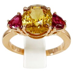 *NRP* IGI 14K 4.78 Ct  Zircon&Tourmaline Antique Art Deco Style Engagement Ring