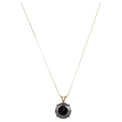 Collana con ciondolo solitario di diamanti 14K 4,82ct