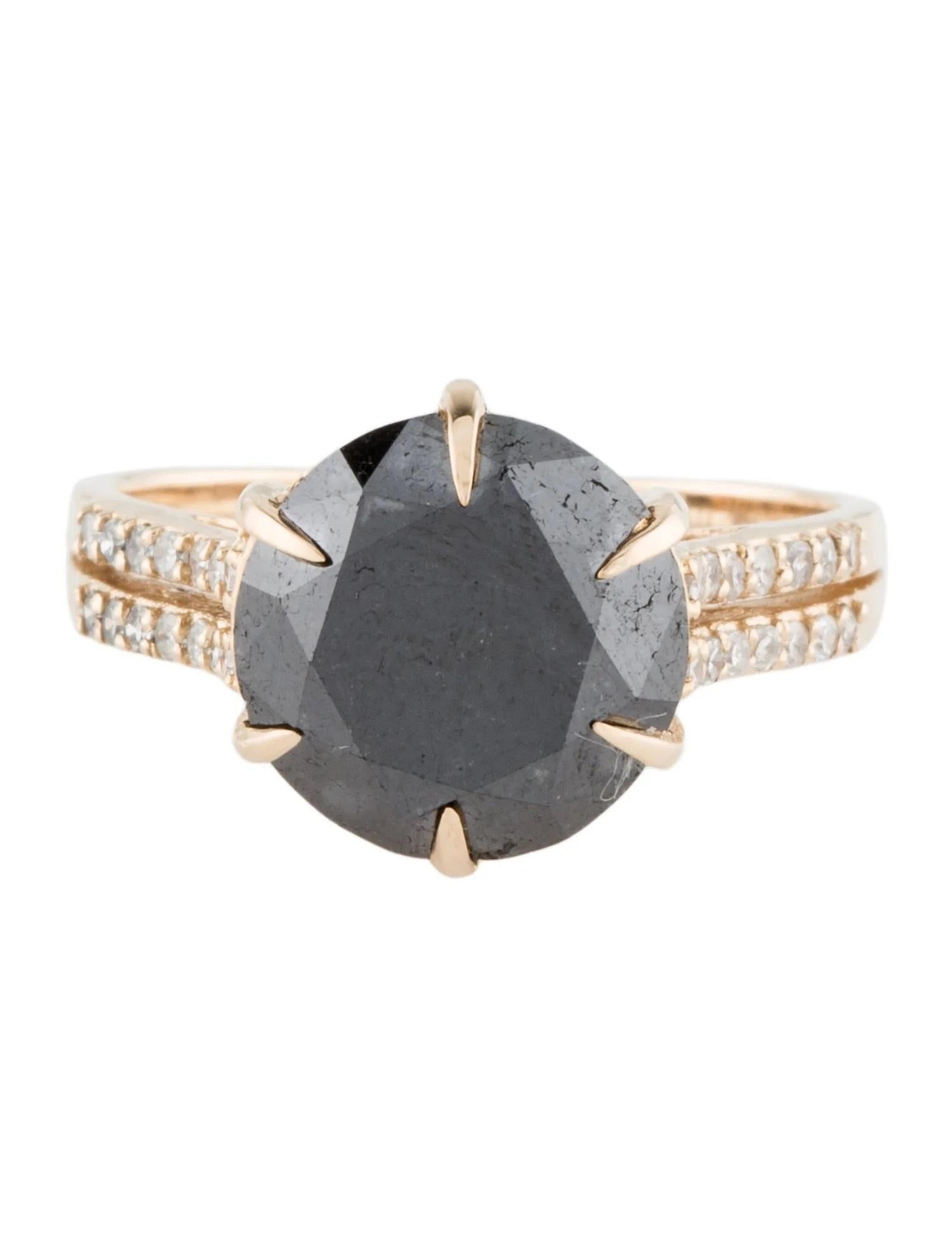 Artist 14K 5.38ctw Round Brilliant Diamond Cocktail Ring For Sale