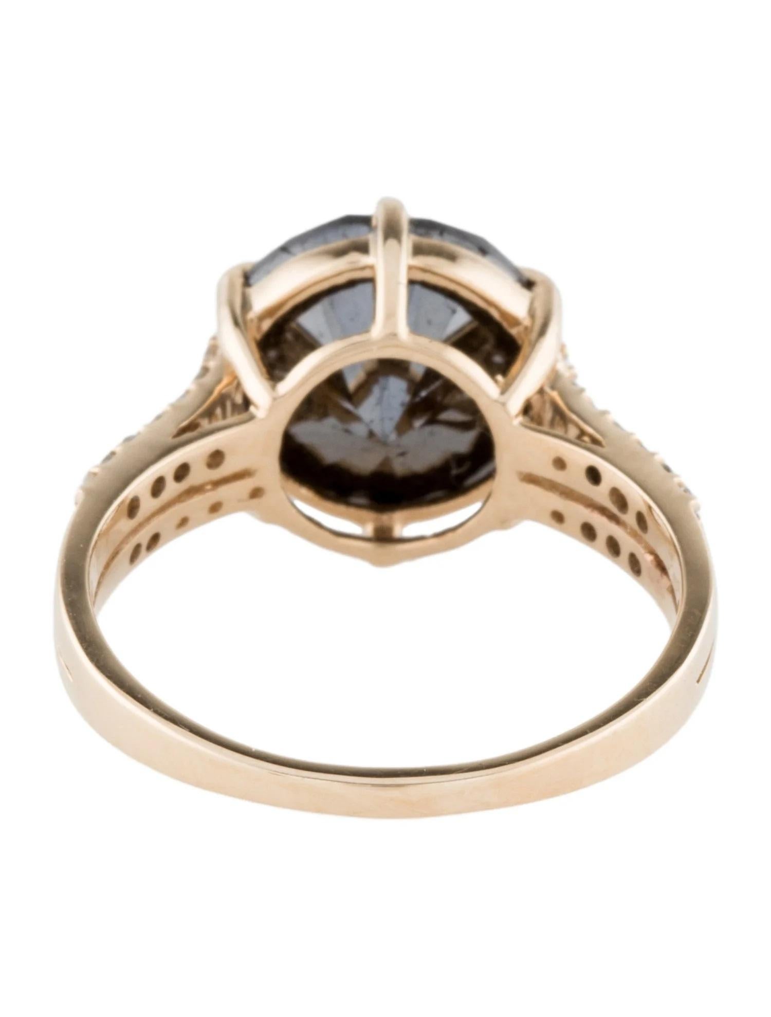Round Cut 14K 5.38ctw Round Brilliant Diamond Cocktail Ring For Sale