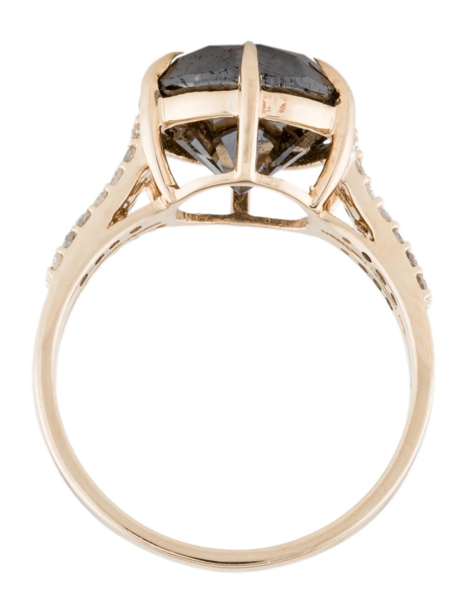 14K 5.38ctw Round Brilliant Diamond Cocktail Ring In New Condition For Sale In Holtsville, NY