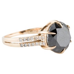 14K 5,38ctw runder Brillant Diamant Cocktail Ring 