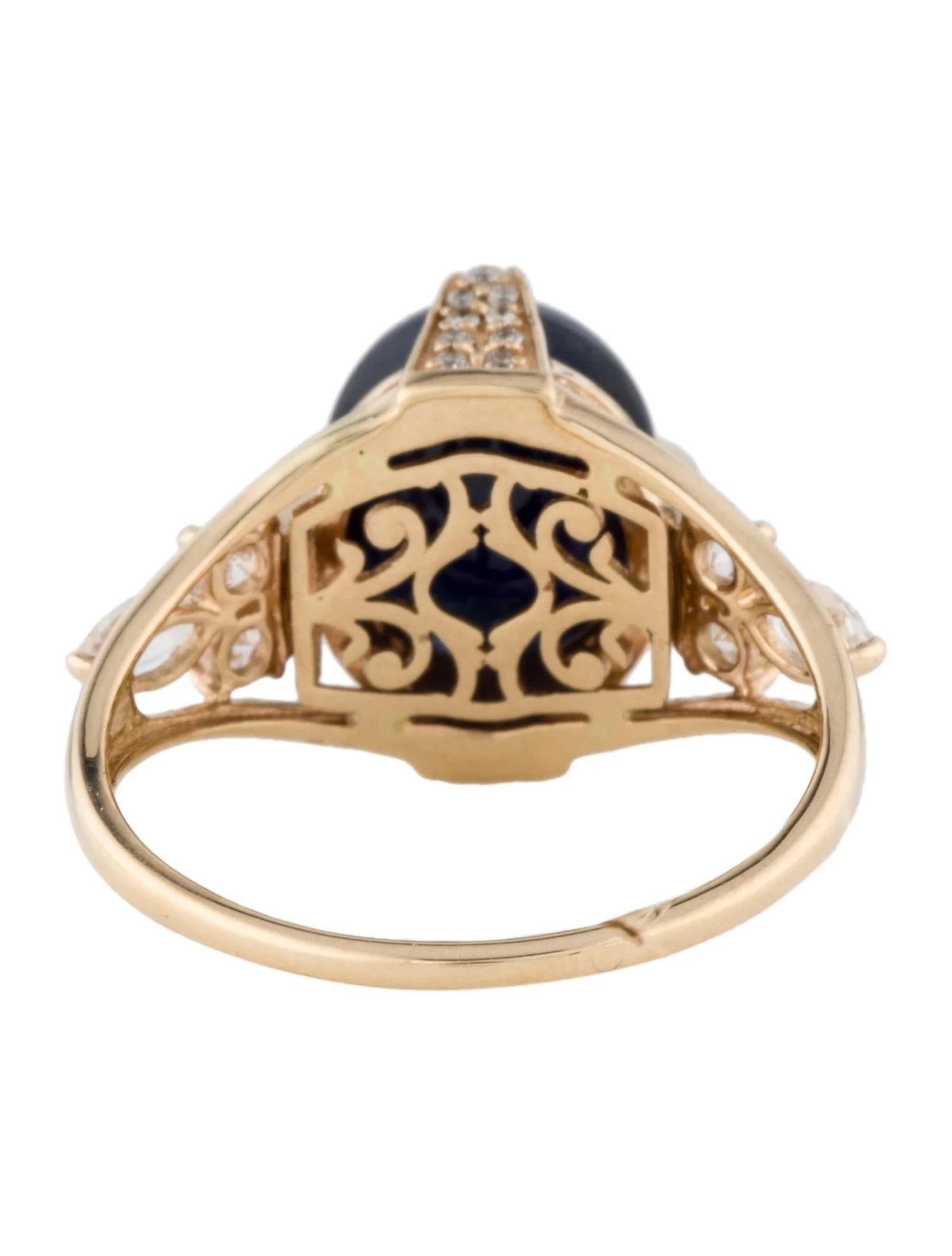 Marquise Cut 14K 5.48ctw Sapphire & Diamond Cocktail Ring Size: 7  Marquise Modified Brillia