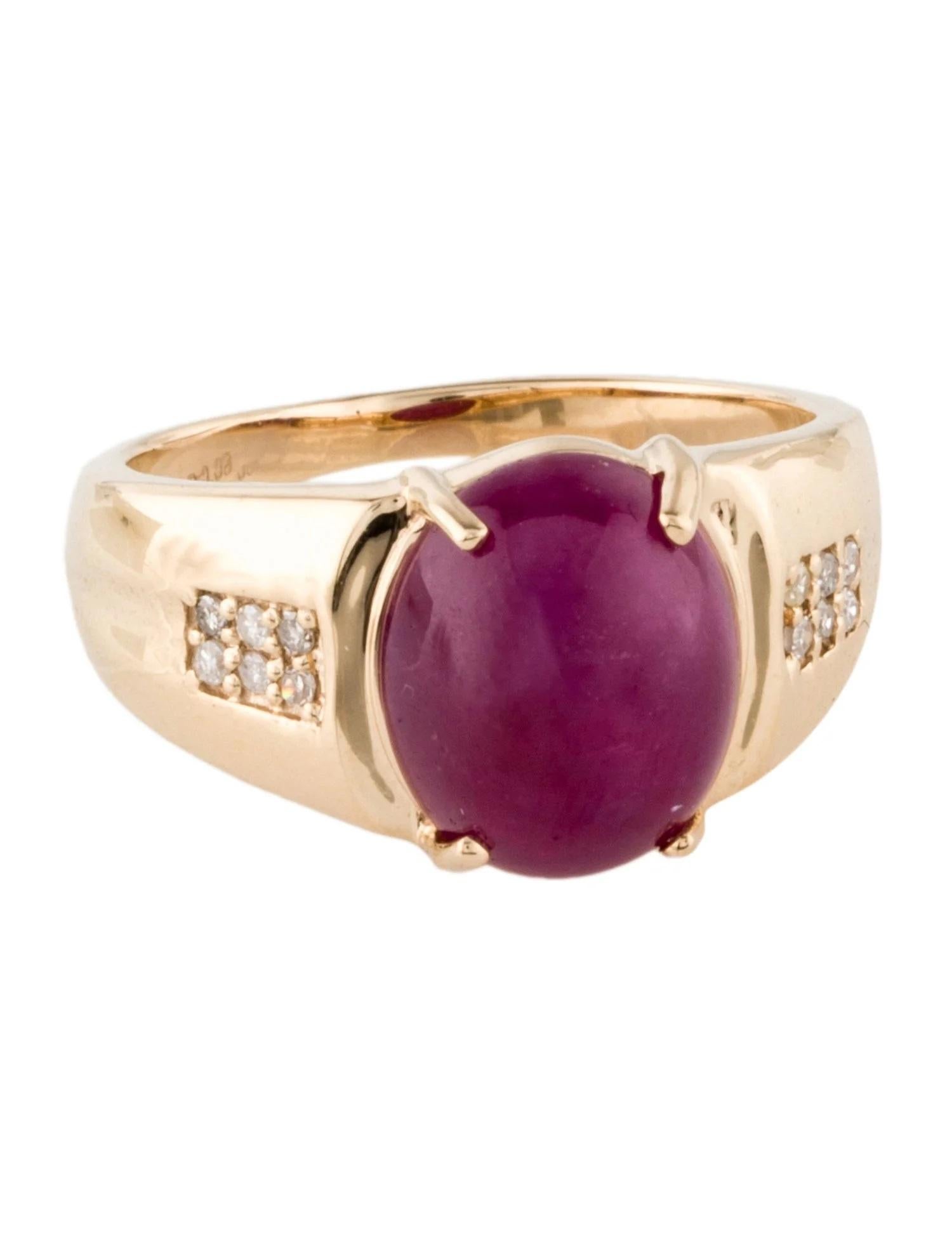 Artiste Bague cocktail 14 carats, rubis et diamants 5,74 carats, taille 6,75  Diamant 0,06 carat et rubis 5,74 carats en vente