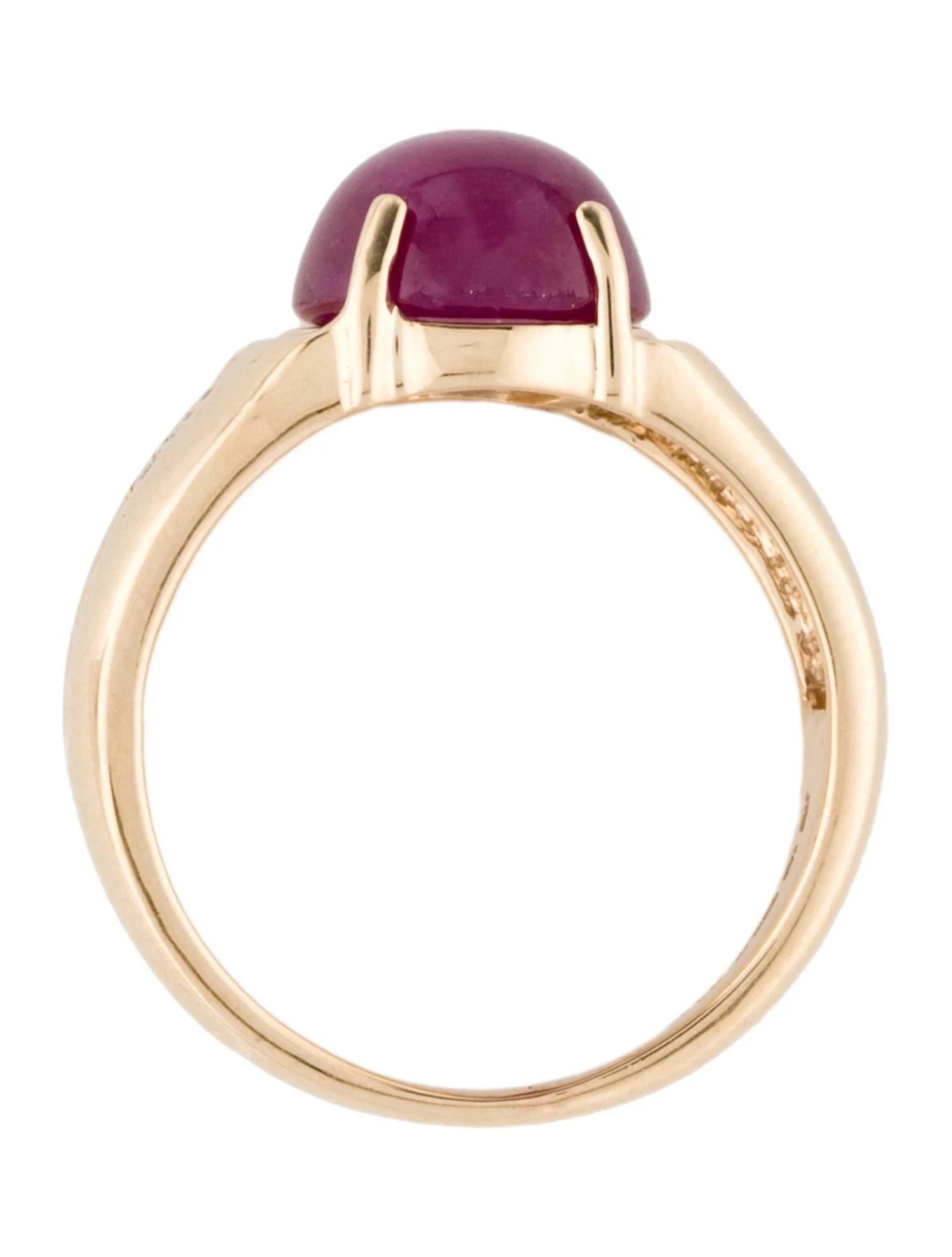 Bague cocktail 14 carats, rubis et diamants 5,74 carats, taille 6,75  Diamant 0,06 carat et rubis 5,74 carats Neuf - En vente à Holtsville, NY