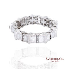 14K 585 Weißgold 102,5 Gramm Naturdiamant 14 Ct: Armband