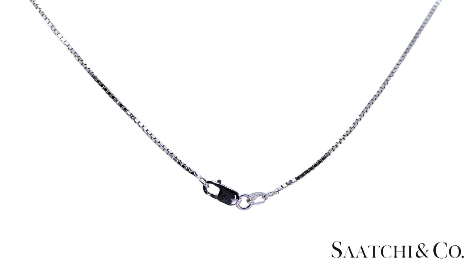 Pendentif en or blanc 14K 585 diamants naturels et émeraudes avec chaîne en vente 8