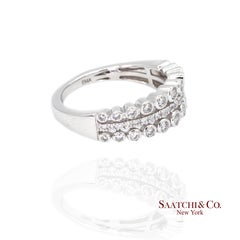 14k 585 White Gold Natural Diamond Ring