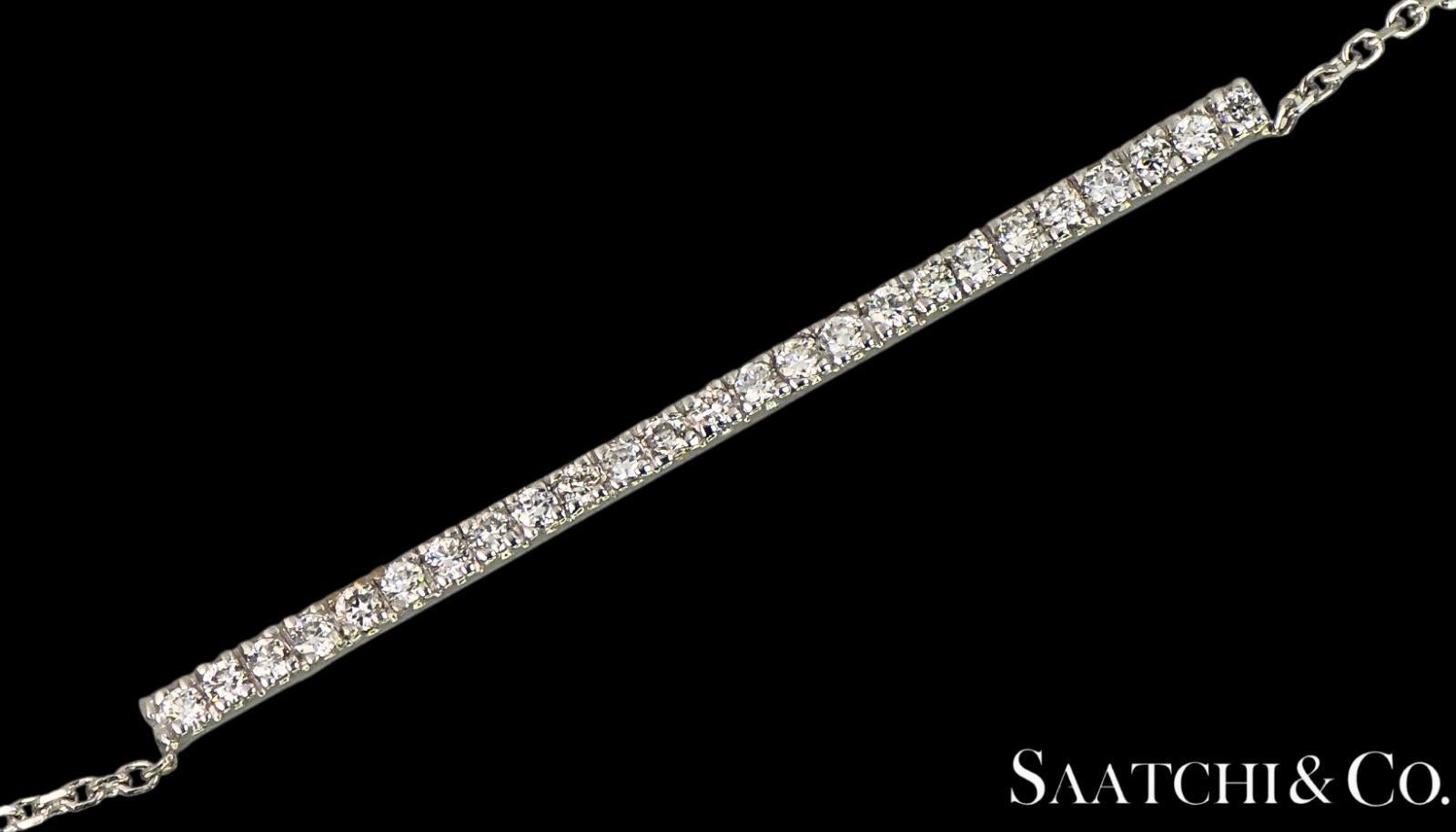 Taille ronde Or blanc 14K 585 - Diamant naturel VVS : Superbe pendentif avec chaîne en vente