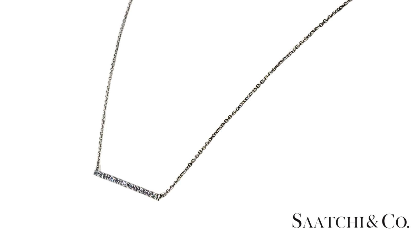 Or blanc 14K 585 - Diamant naturel VVS : Superbe pendentif avec chaîne Neuf - En vente à New York, NY