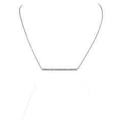 Or blanc 14K 585 - Diamant naturel VVS : Superbe pendentif avec chaîne