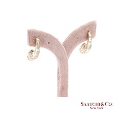 14k 585 Yellow Gold Natural Diamond Earrings