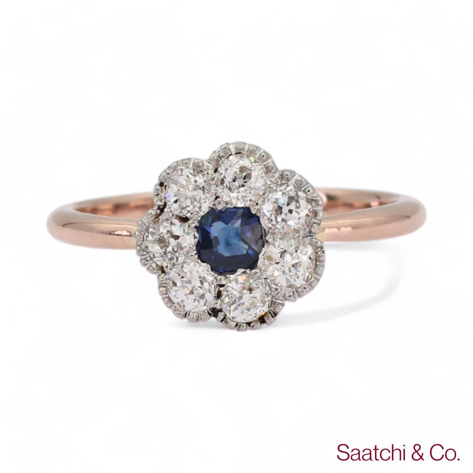 Vintage Saphir Diamant Ring

Metall Typ: 14K 585 Gelb - Weiß - Rose Gold
Gesamtgewicht des Artikels: 2 Gramm
Ringgröße: 5 (groß)
1:
Natürlicher Diamant Gewicht: 0,49 Karat.
Diamant Reinheitsgrad: VVS - VS Spitzenqualität
Diamant-Farbgrad: G-H Weiße