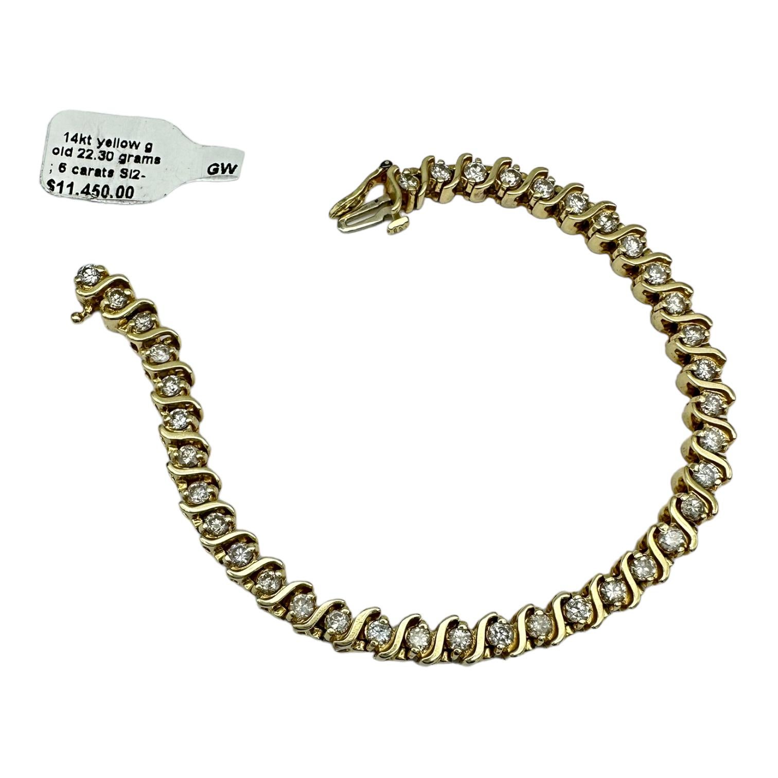 vintage s link tennis bracelet