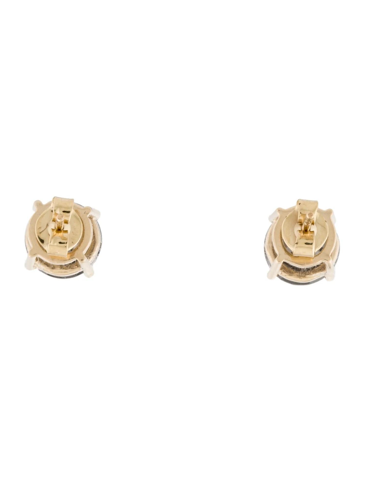Artiste Boucles d'oreilles 14K 6.37ctw Diamond Stud Ears  Or jaune 14K  Brillant rond en vente
