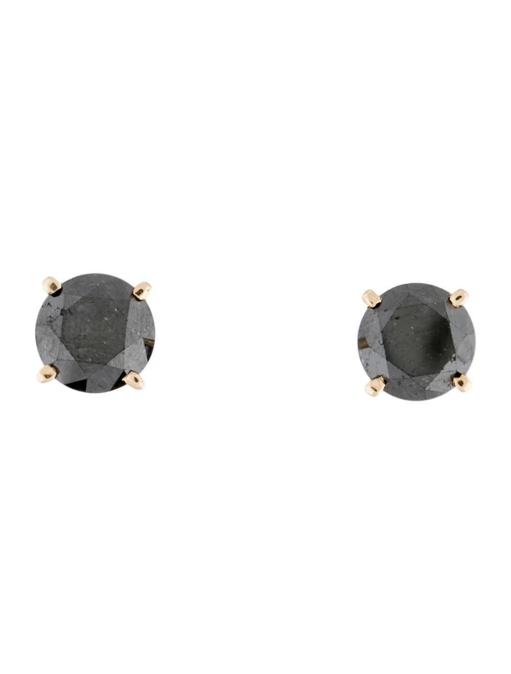 Elevate your style with these exquisite 14K Yellow Gold Diamond Stud Earrings, featuring a captivating total carat weight of 6.59. Crafted to perfection, these earrings exude timeless elegance and sophistication. Each earring showcases a stunning