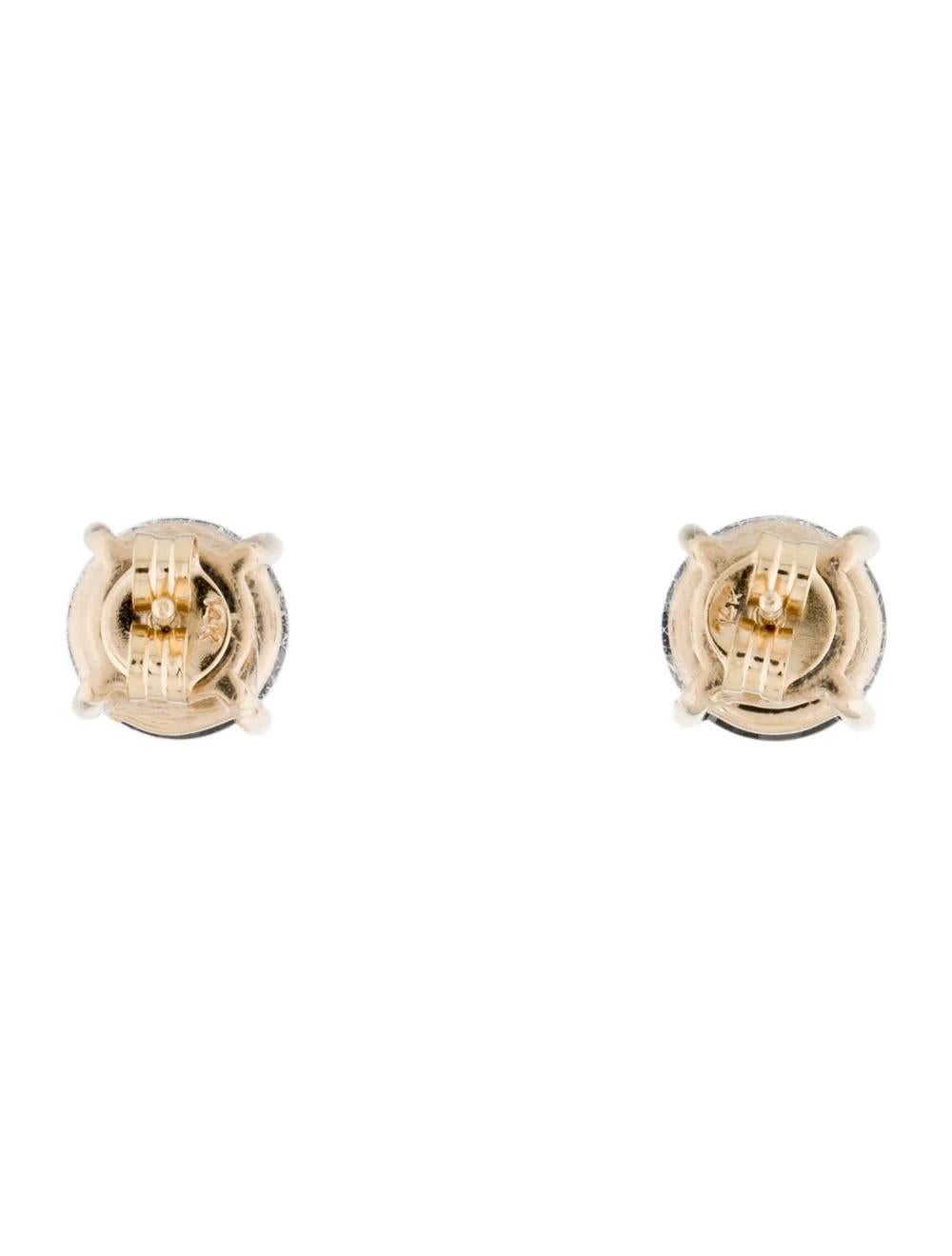 14K 6.59ctw Diamond Stud Earrings - Timeless Elegance, Statement Jewelry In New Condition For Sale In Holtsville, NY
