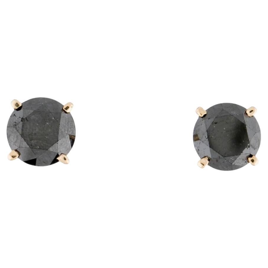 14K 6.59ctw Diamond Stud Earrings - Timeless Elegance, Statement Jewelry