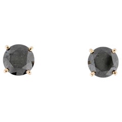 14K 6.59ctw Diamond Stud Earrings - Timeless Elegance, Statement Jewelry