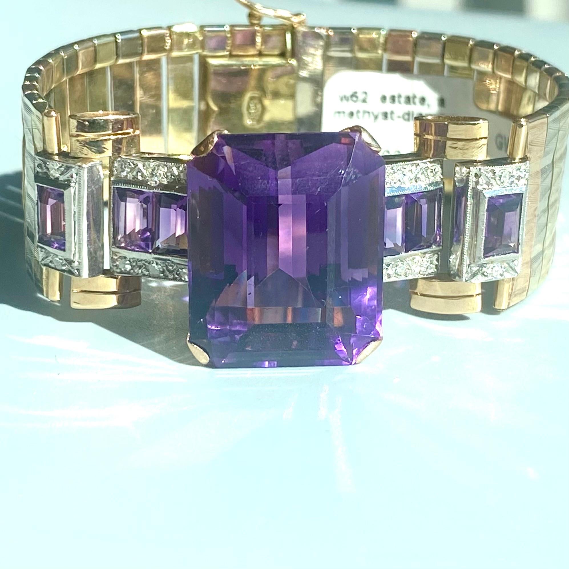 diamond and amethyst bracelet