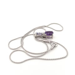 14K Amethyst and Diamond Necklace