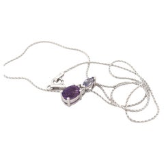 14K Amethyst and Diamond Necklace