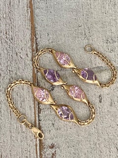 Pulsera Amatista 14k