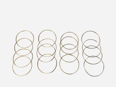 14k and 18k Yellow Gold Thin Solid Tubular Bangles