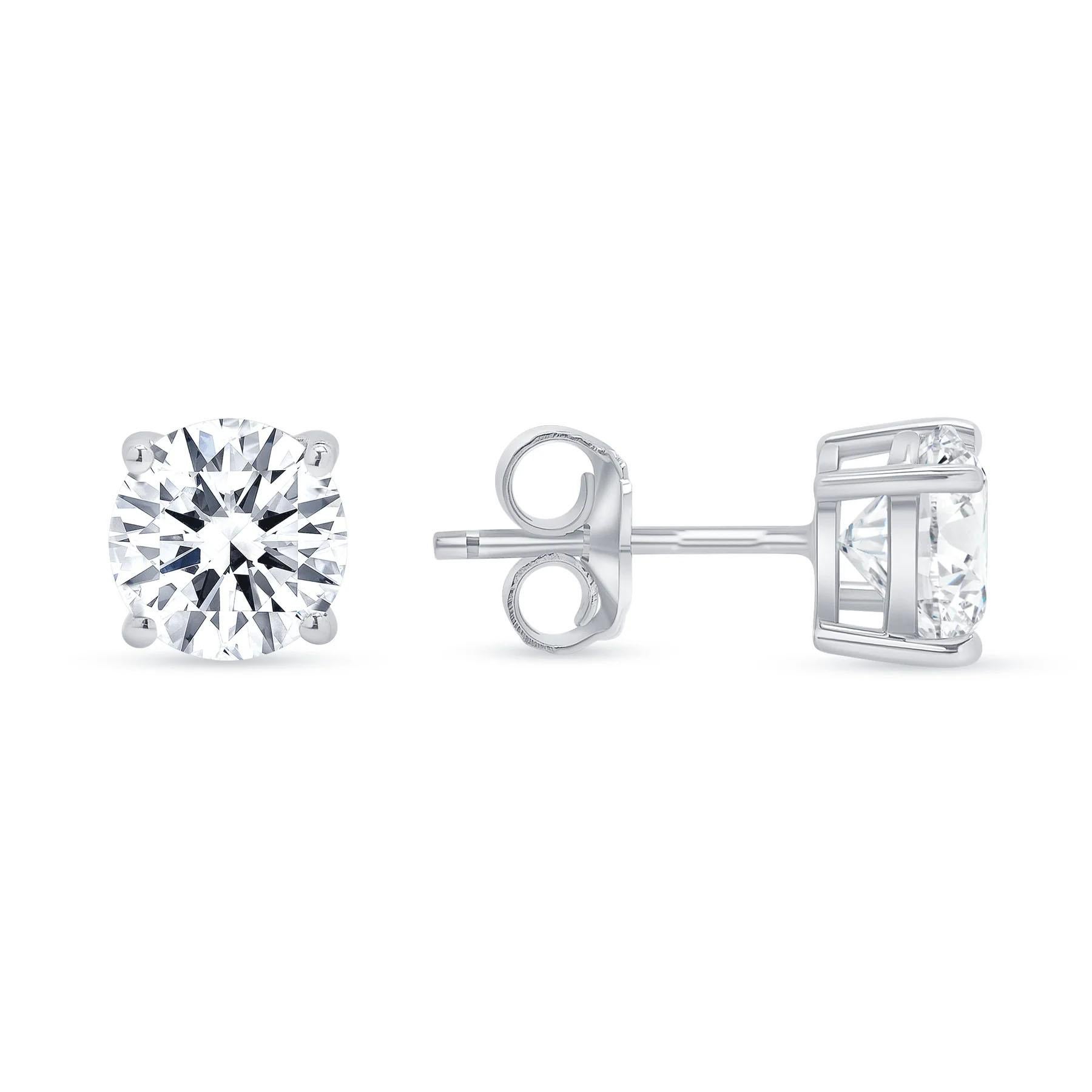 Annas Diamant-Ohrringe mit Rundschliff im Zustand „Neu“ im Angebot in Los Angeles, CA