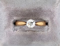 14K Antique 1/2 Carat European Cut Diamond Ring