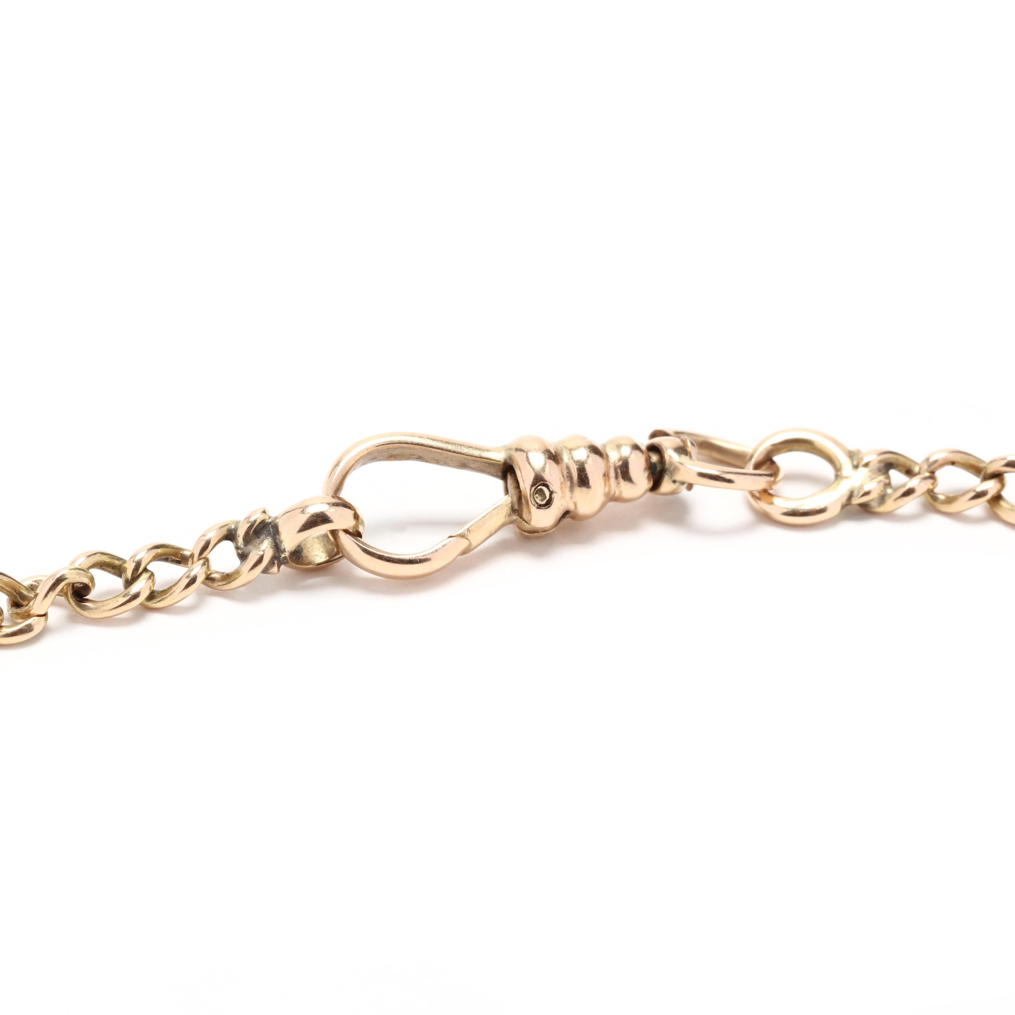 14K Antique Austro-Hungarian Lonzenge Link Chain In Good Condition For Sale In McLeansville, NC