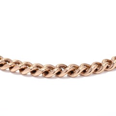 14K Antique Graduated Curb Link Bracelet, Gold Curb Link Bracelet