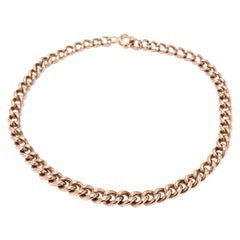 14K Vintage Graduated Curb Link Bracelet, Gold Curb Link Bracelet